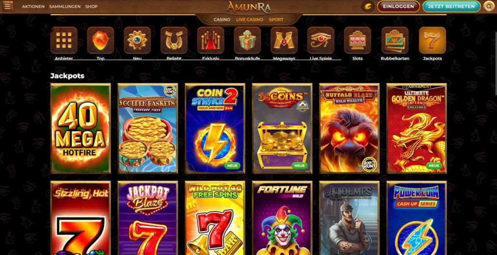 Amunra Jackpots