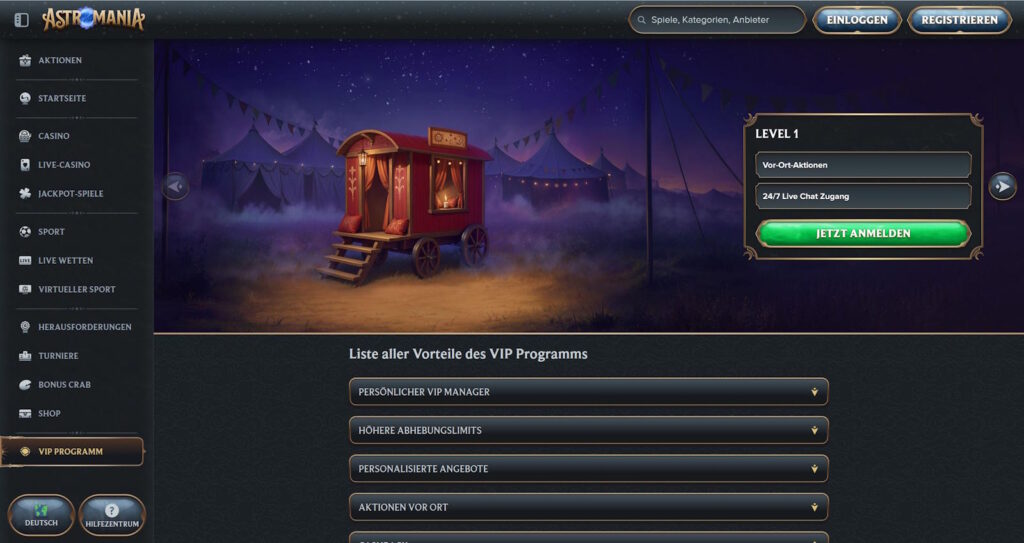 Astromania 9 Astromania VIP Programm