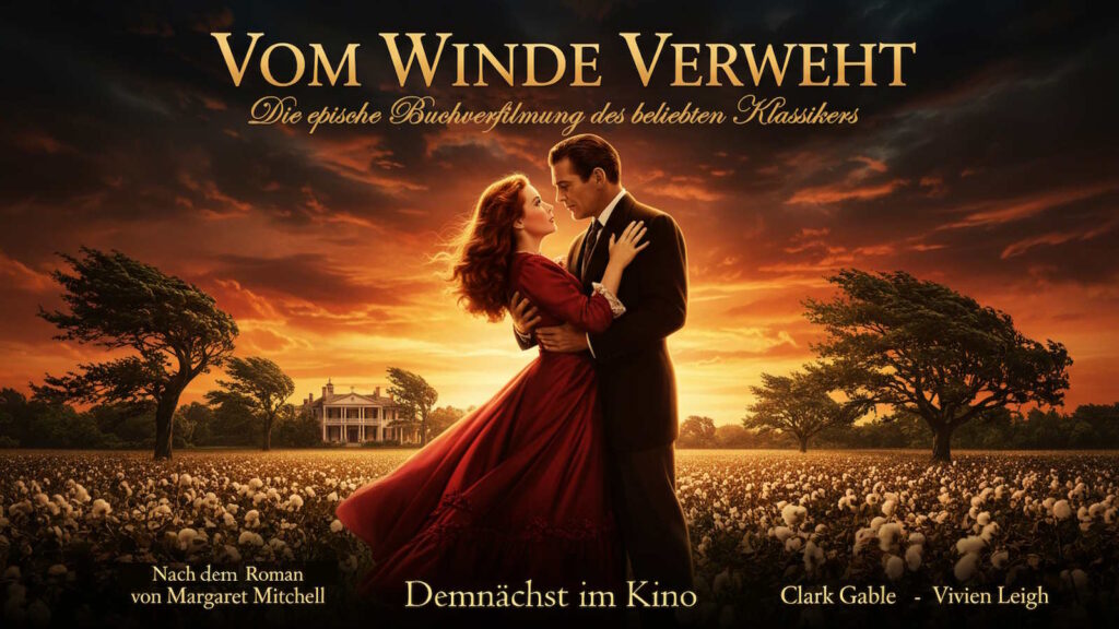 Die besten Buchverfilmungen: 10 außergewöhnliche Beispiele 4 Buchverfilmung Vom Winde verweht