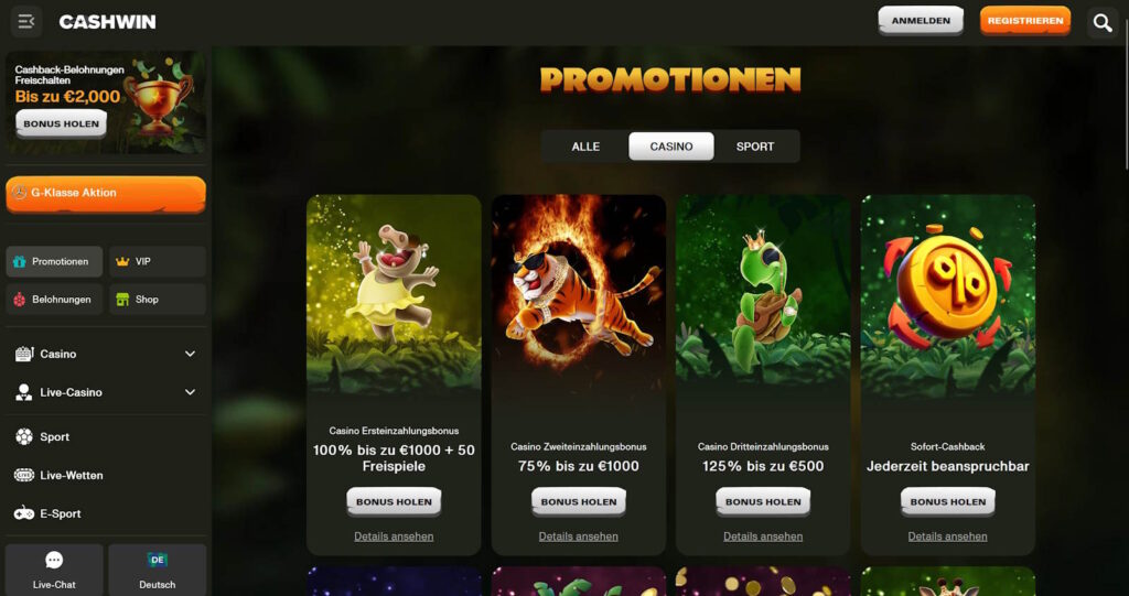Cashwin 10 Cashwin Casino Bonusaktionen
