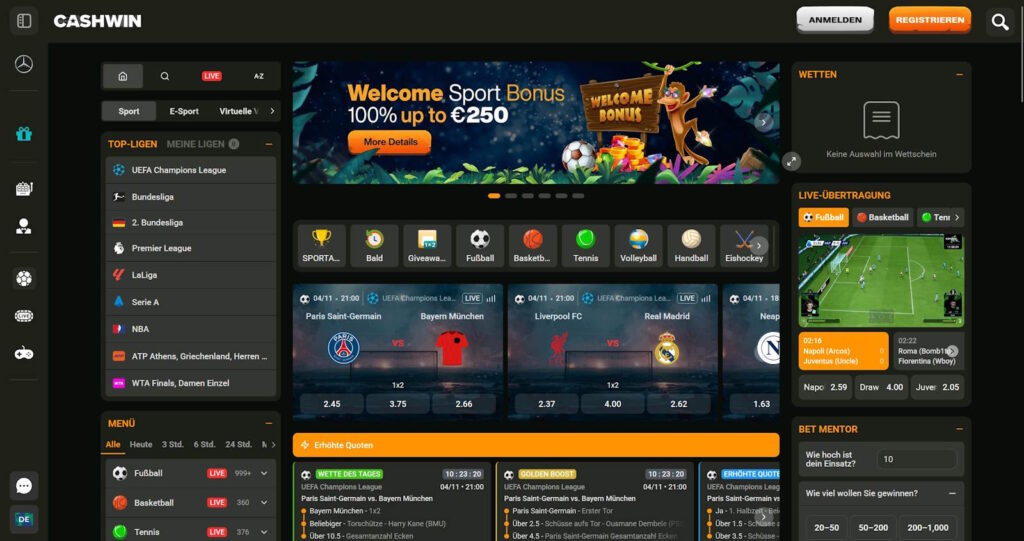 Cashwin 9 Cashwin Sportwetten