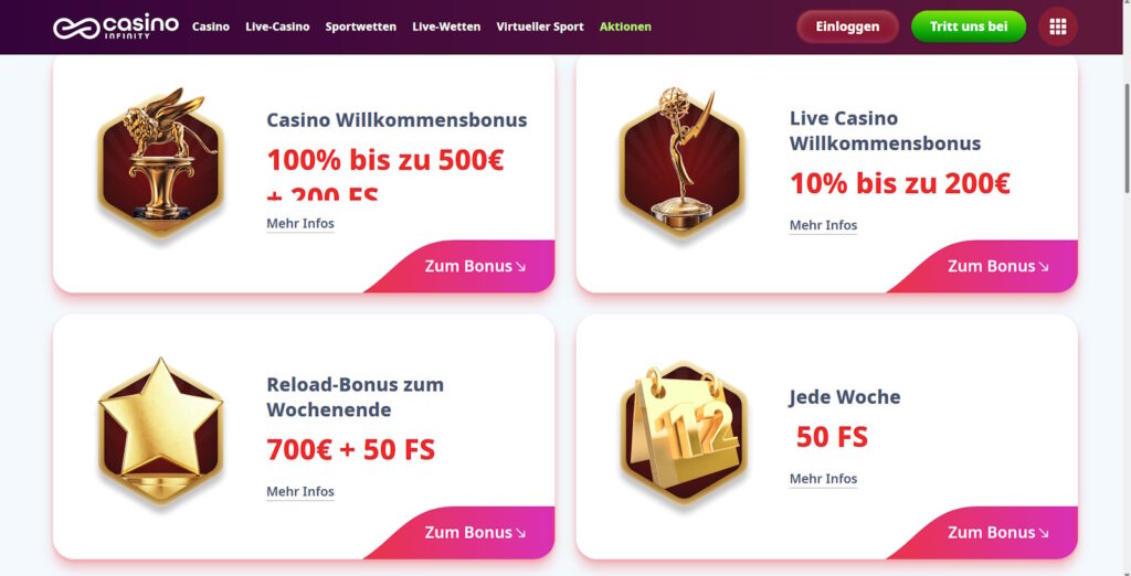 Casino Infinity 8 Casino Infinity Bonus