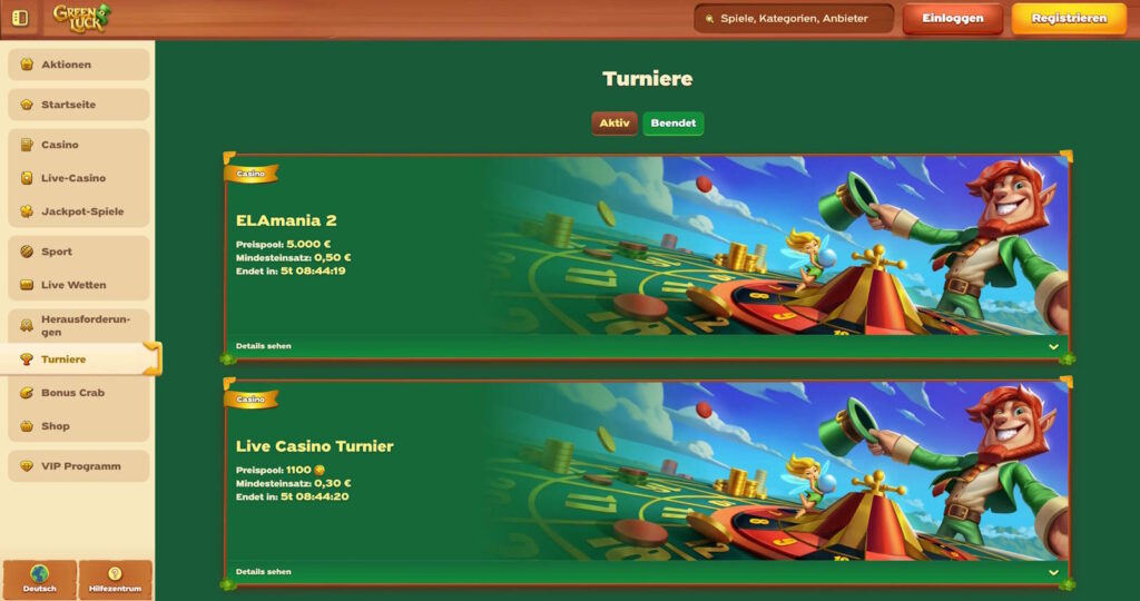 Greenluck 10 Greenluck Casino Turniere