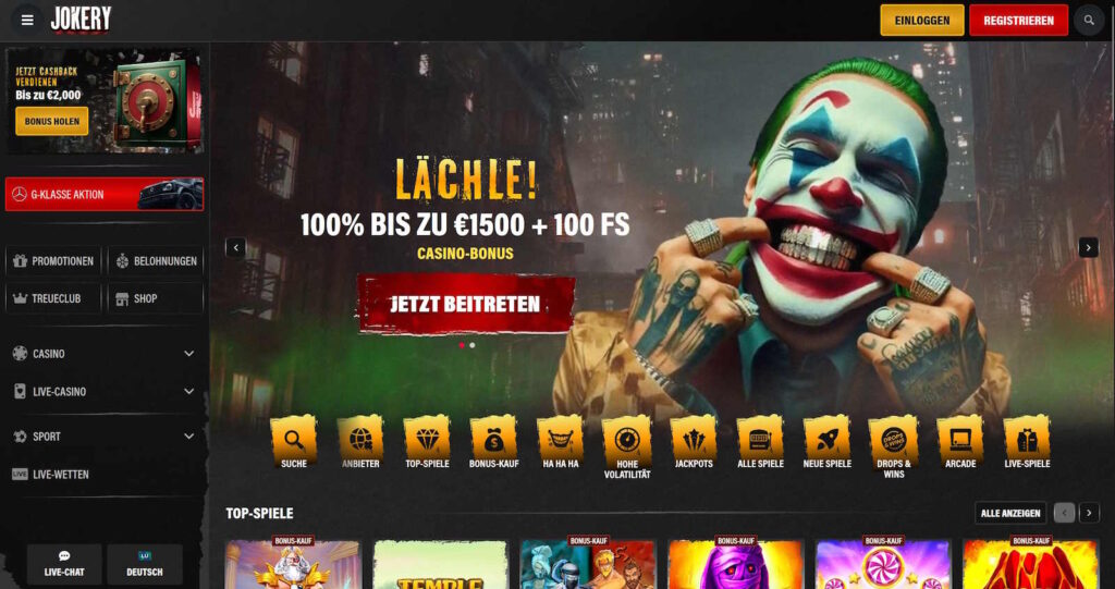 Jokery Casino Startseite