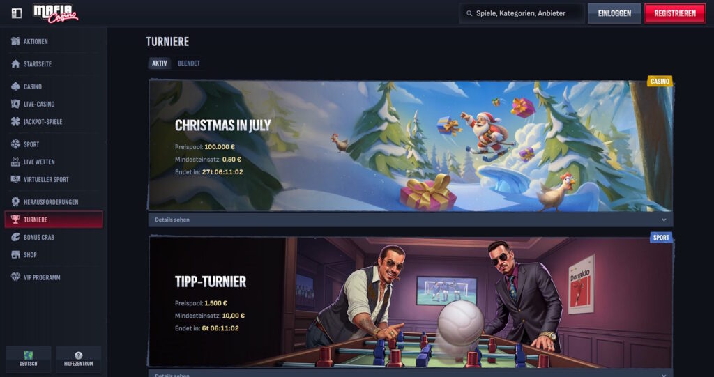 Mafia Casino 9 Mafia Casino Turniere