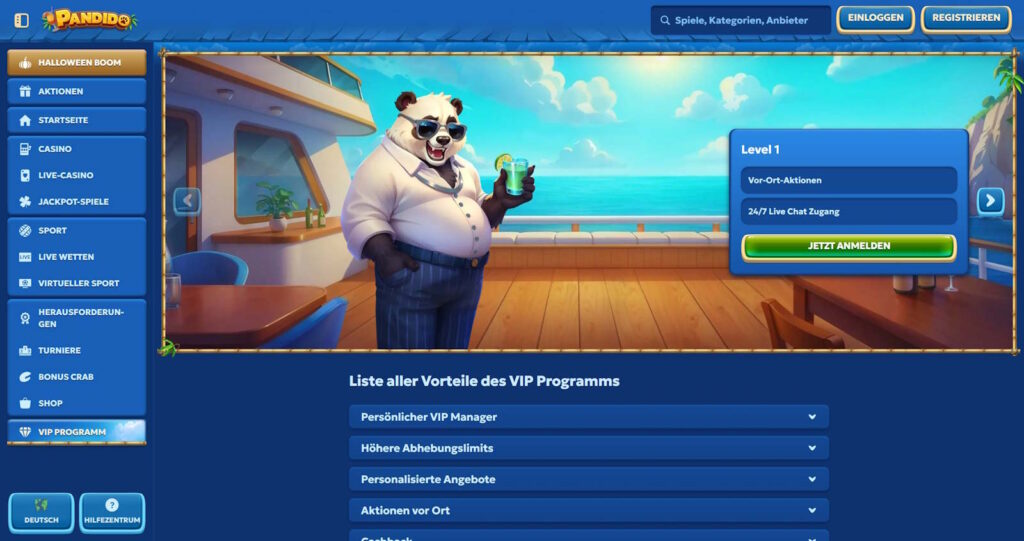 Pandido 9 Pandido VIP Programm