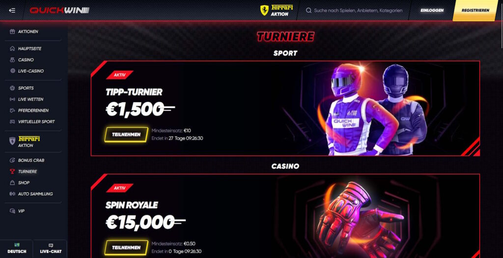 Quickwin 9 Quickwin Casino Turniere