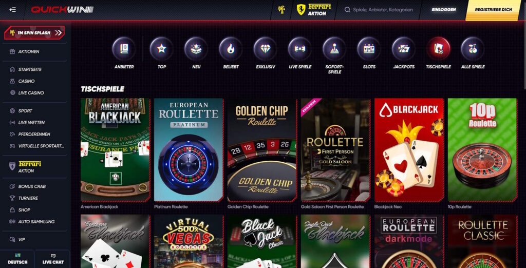 Quickwin Tischspiele