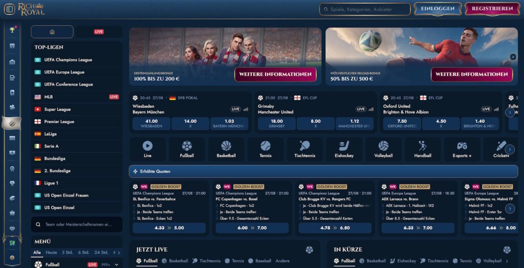 RichRoyal Casino Sportwetten