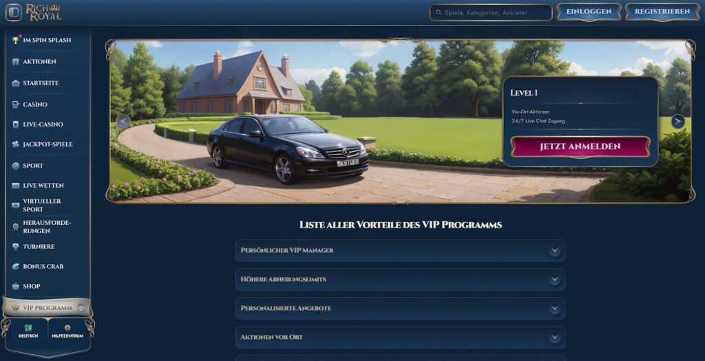 Rich Royal 10 RichRoyal Casino VIP Programm