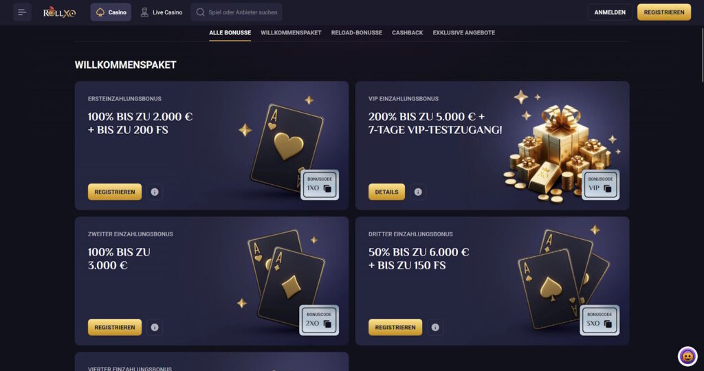 RollXO 8 rollxo bonus