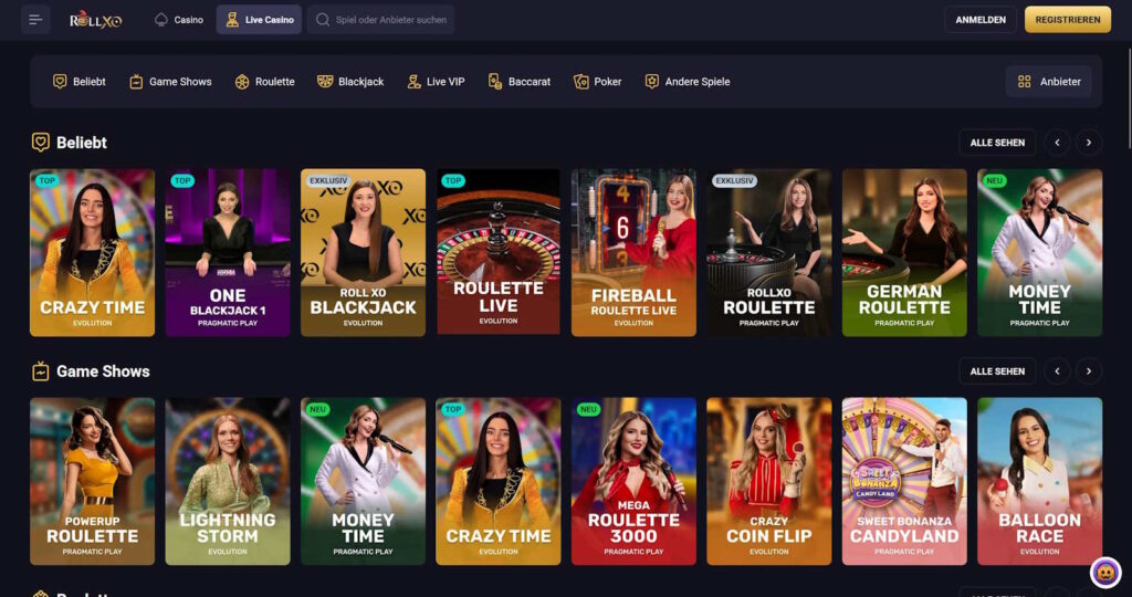 RollXO Live Casino