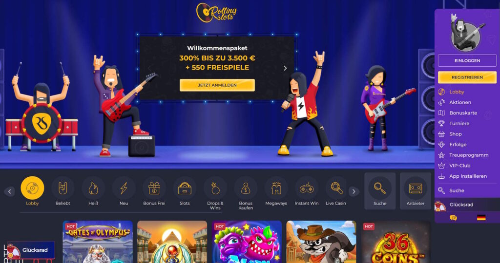 Rolling Slots Startseite
