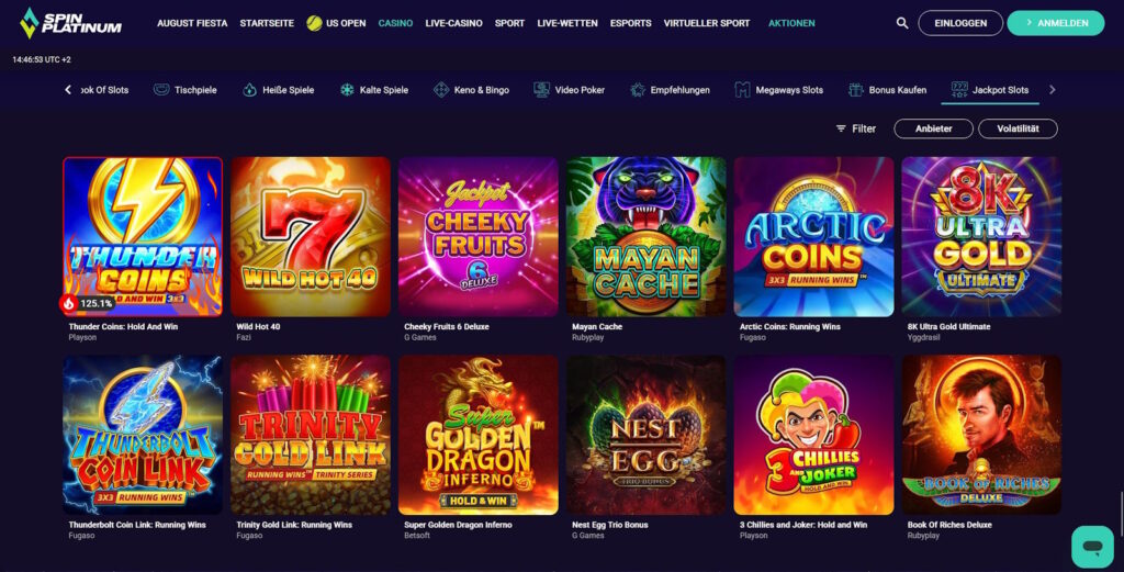 SpinPlatinum Jackpots