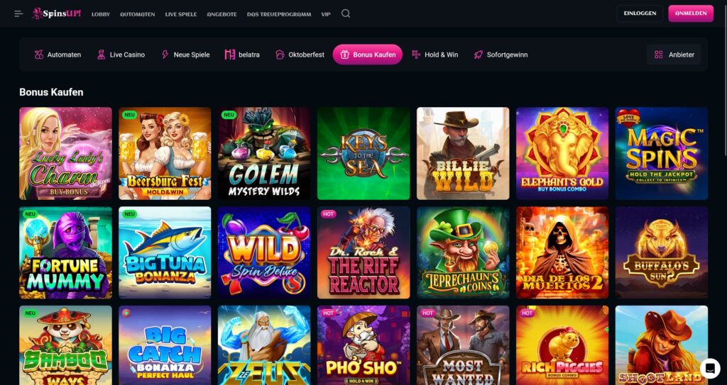 SpinsUP! 4 SpinsUp Bonus Buy Spiele