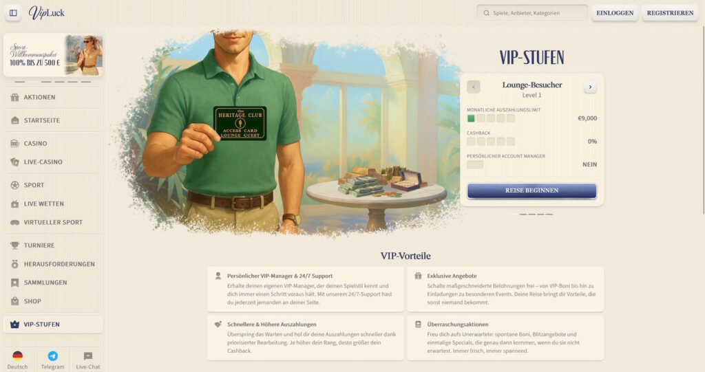 VIPLuck 8 VIPLuck VIP Programm