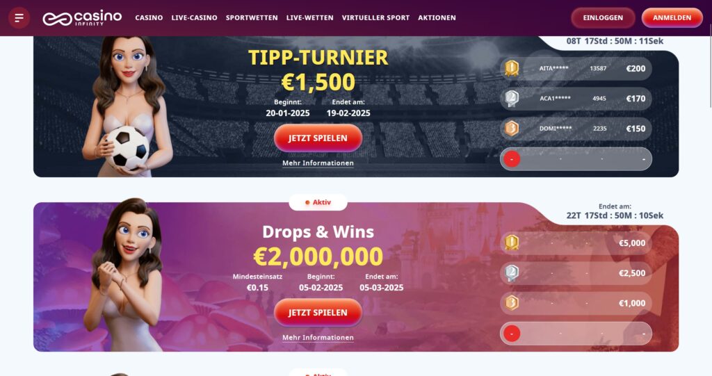 Casino Infinity 10 casino infinity turniere