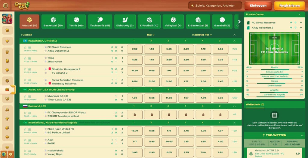 Greenluck 7 greenluck Live Wetten