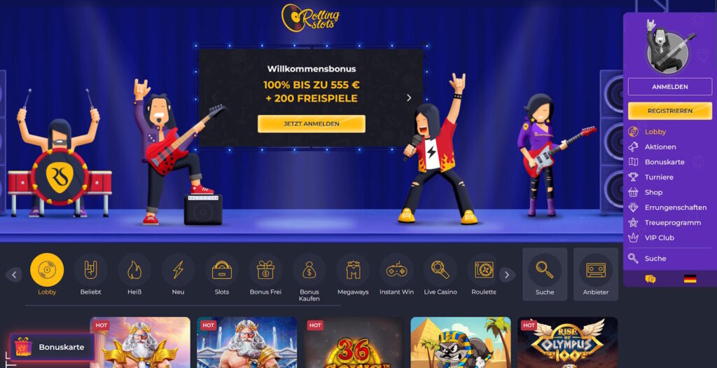 rolling slots startseite
