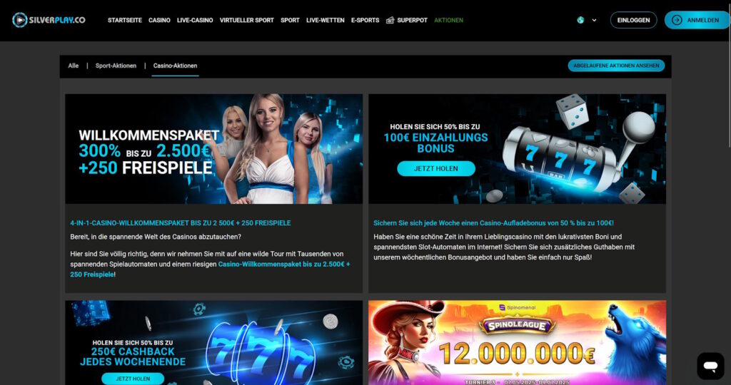 Silverplay 10 Silverplay Bonusauswahl