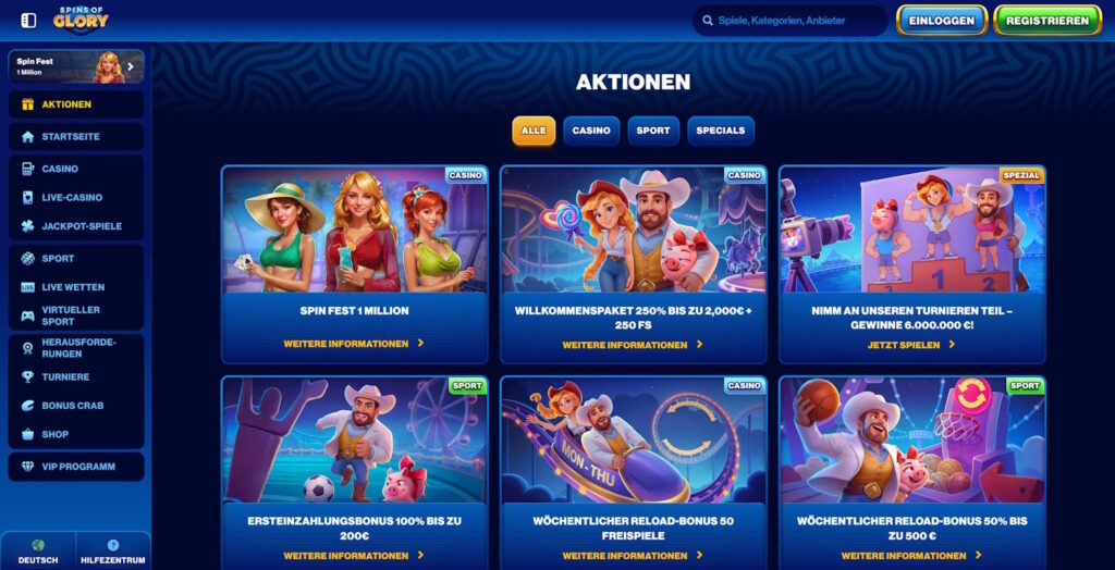 Spins Of Glory Bonus