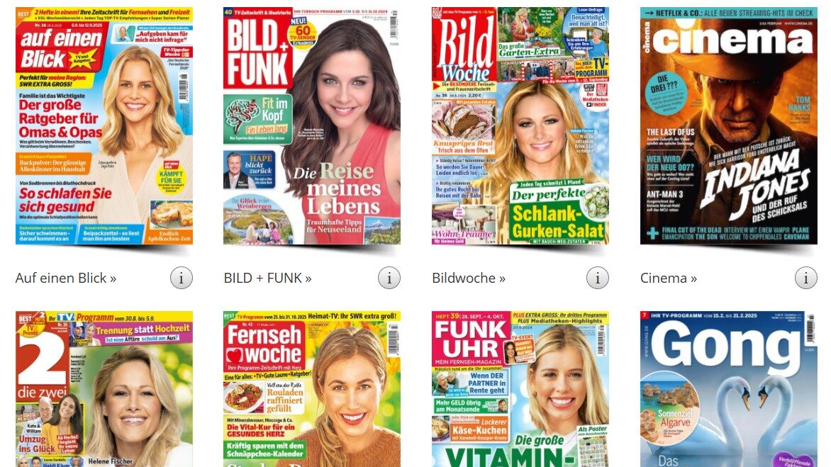 Statt klassischer TV-Zeitschriften nutzen viele heute ein digitales TV Programm.