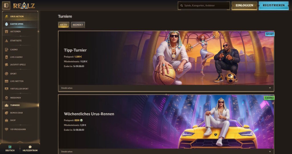 Realz 8 Realz Turniere
