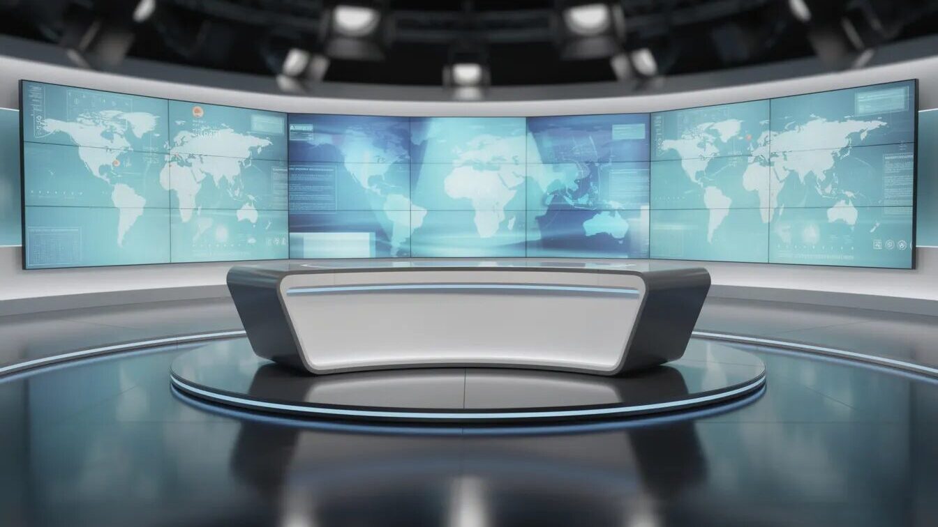 ZDF-Mittagsmagazin – Sendung, Themen & Entwicklung 1 Leeres Fernsehstudio.