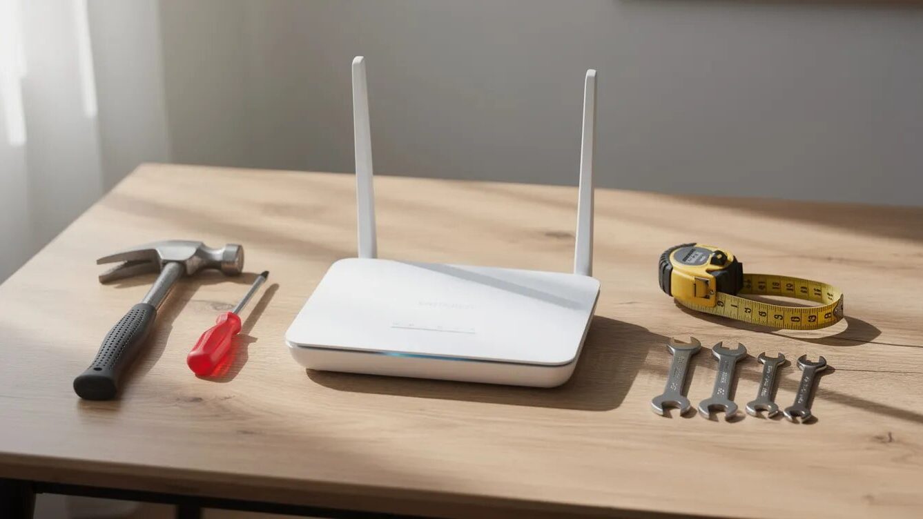 Umzug Vodafone: Internet & Kabel richtig mitnehmen 2 Router und Werkzeug