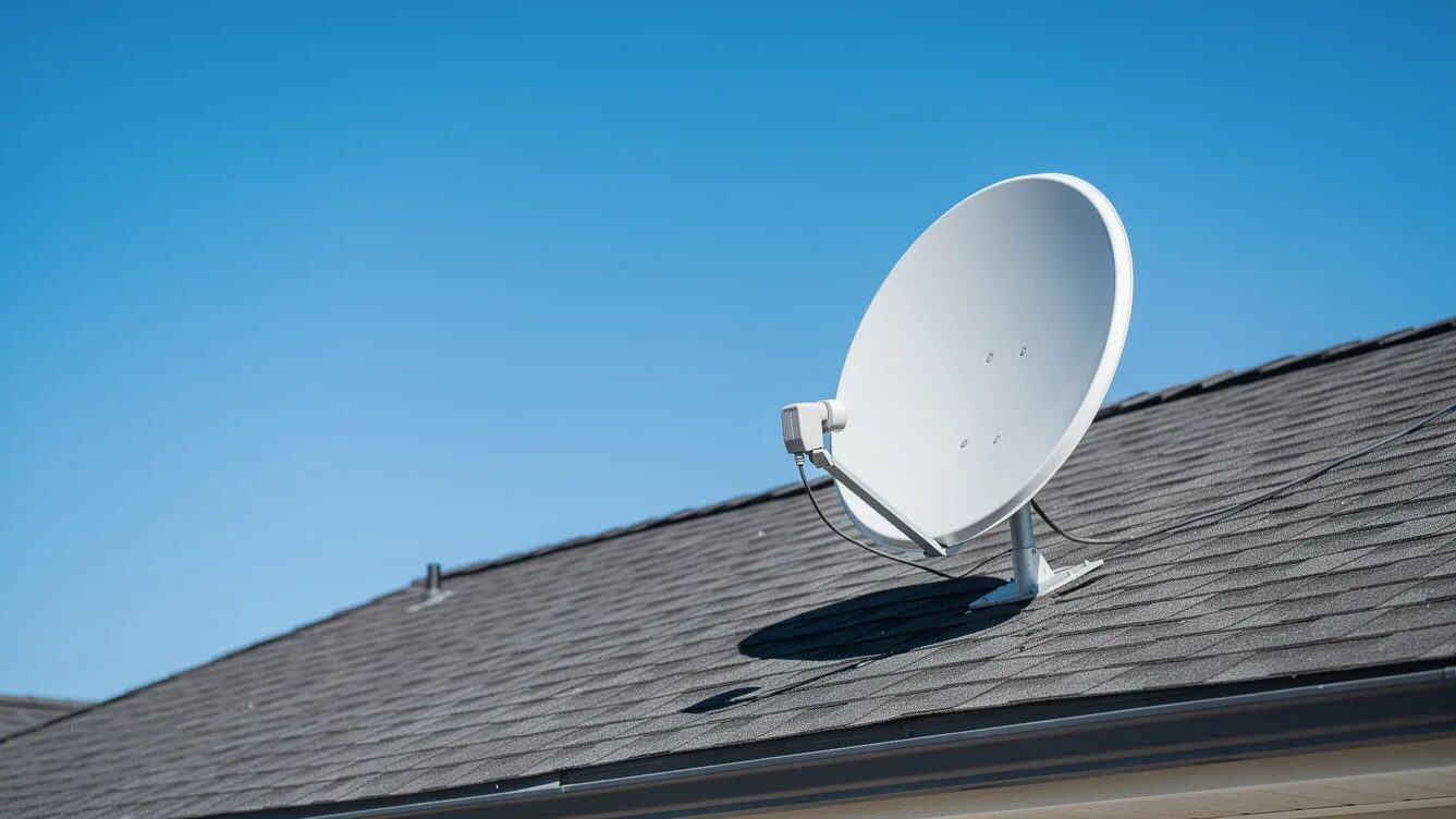 EPG (Elektronischer Programmführer): im TV alles finden 2 Satellitenschüssel auf einem Hausdach.