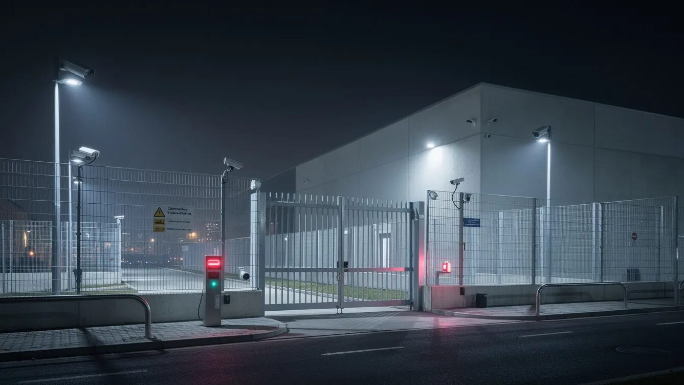 Prison Break: Serie, Figuren und Zukunft der Kult-Serie 5 Einfahrt zu einem modernen Gefängnis.