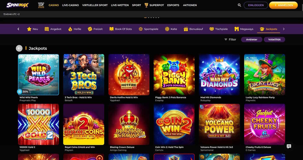 Spinimax Jackpots