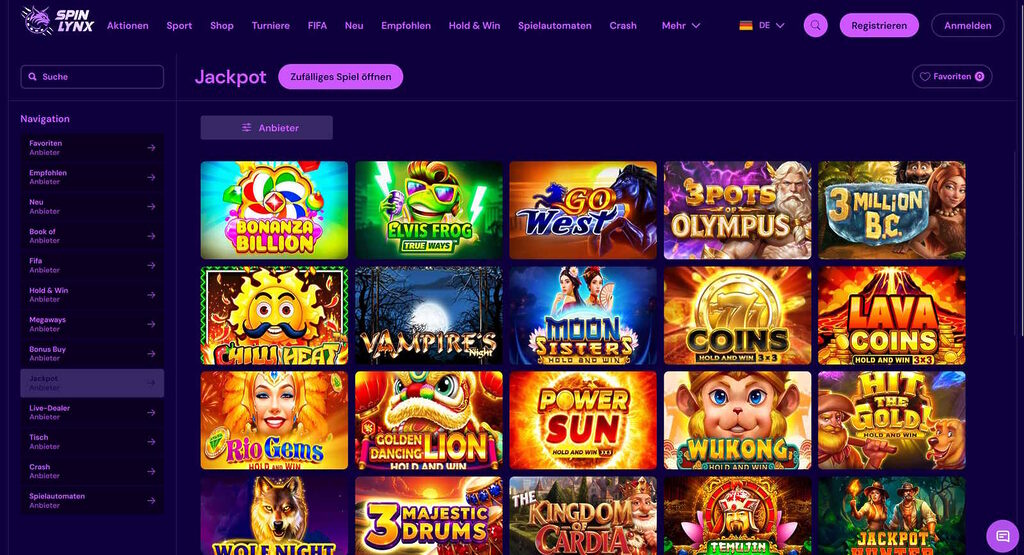 Spinlynx Jackpots