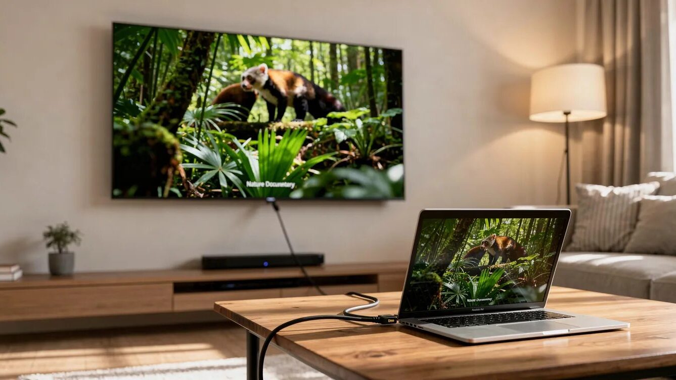 TV über PC schauen kostenlos: So klappt Free-TV & Live-Stream am Computer 4 Übertrage ganz einfach den Computerbildschirm auf den Fernseher.